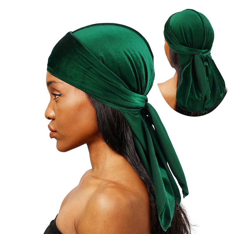 Men'S Fashion With Hat - Unisex Mannen Vrouwen Fluwelen Durags Bandana