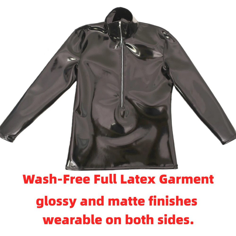 Men'S Fashion T Shirts - Sexy Heren PVC Glanzend Glanzend T-shirt