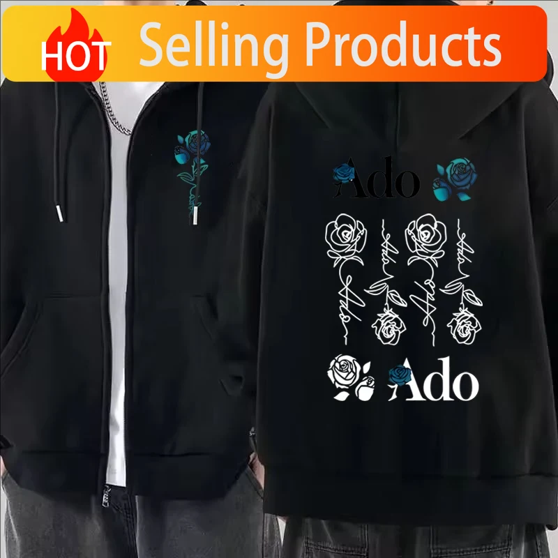 Mens Fashion Zip Up Hoodies - 2026 Ado Grafisch Gedrukt Rits Hoodies
