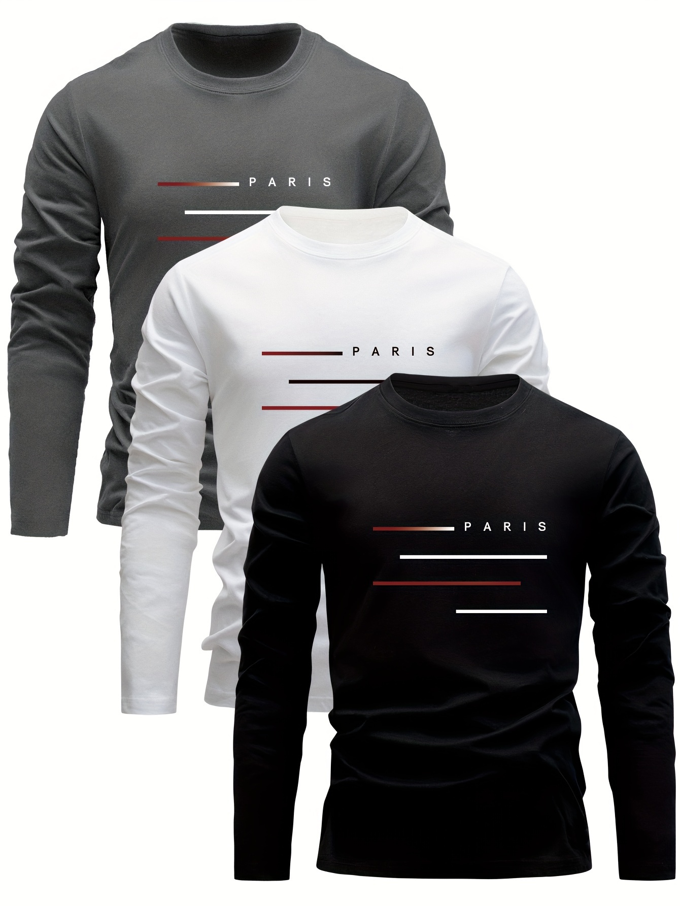 Men'S Fashion T Shirts - 100% katoenen heren T-shirt met lange