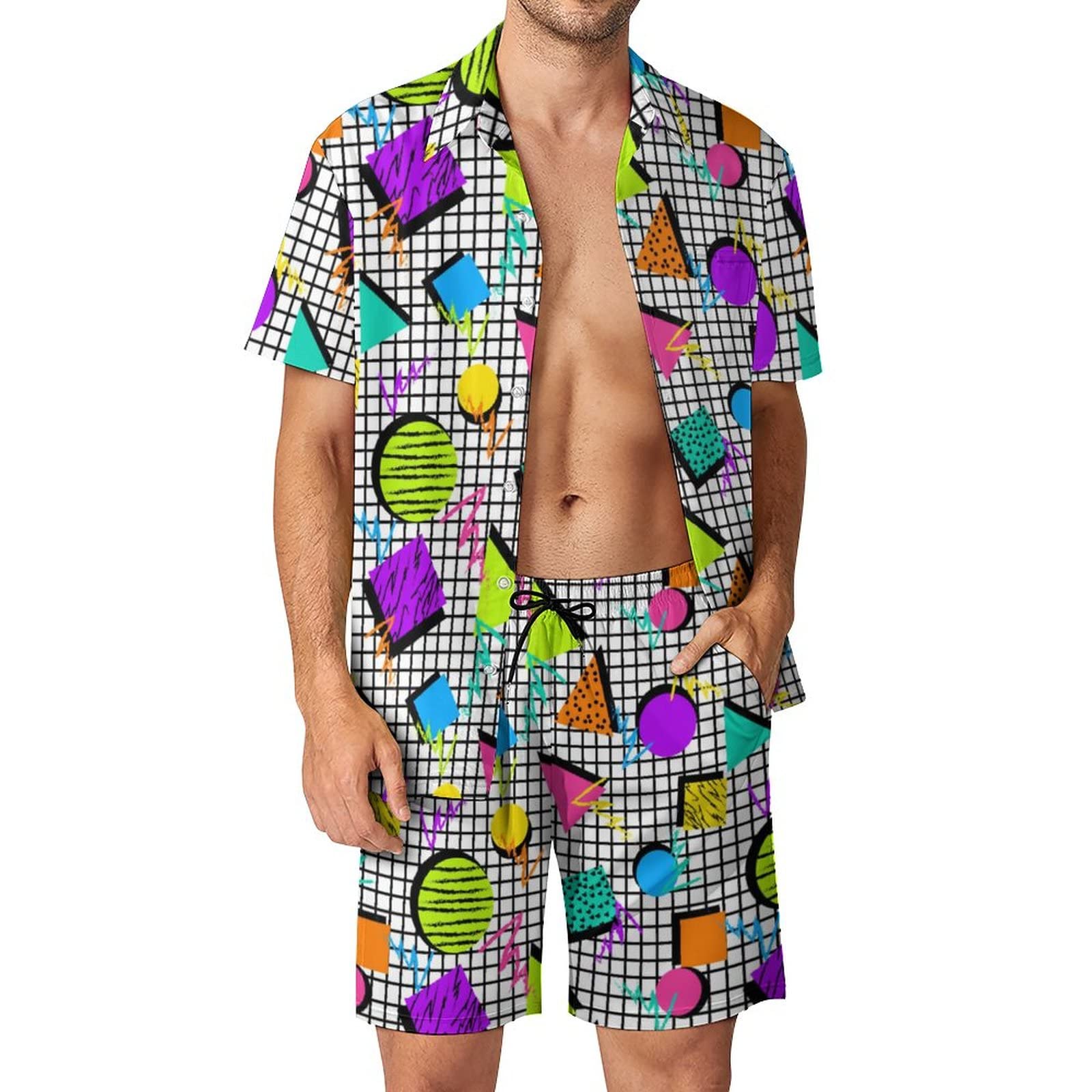 Zomer onregelmatige geometrisc - Mens Fashion Clothes recensie en prijs